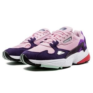 adidas Pink and Purple Falcon Retro Runner Sneakers